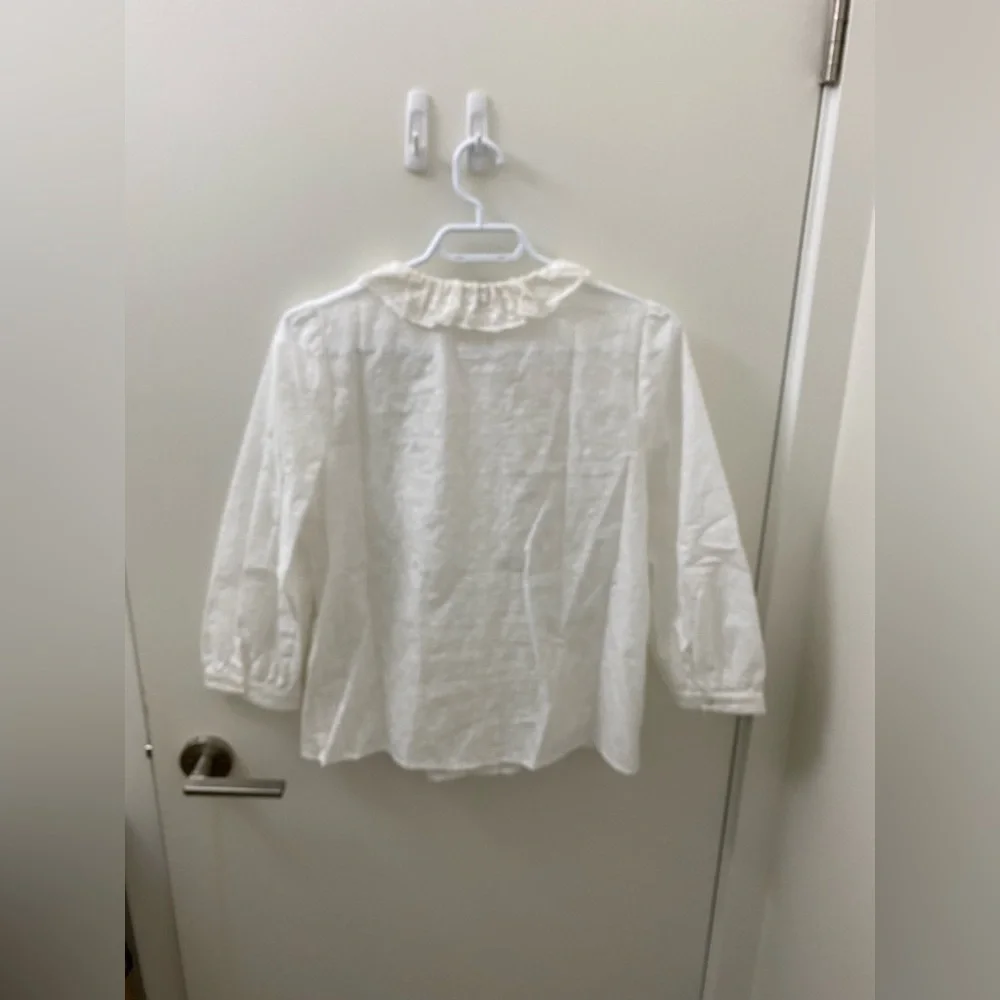 Ruffle collar blouse retro style NWT cottage core - Picture 5 of 6